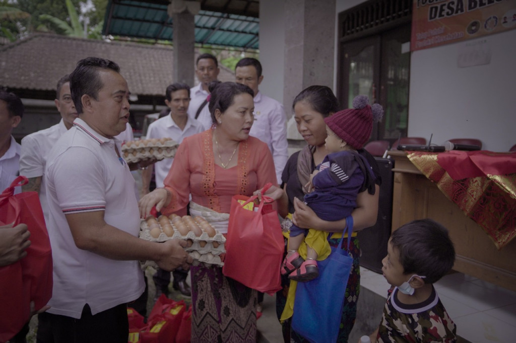 TP. PKK Badung Laksanakan PMT di Desa Belok Sidan Petang